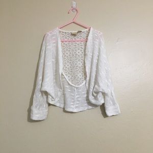 Kids White Cardigan